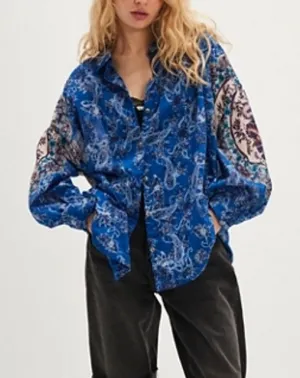 Free People Rose Bud Blouse Size Large NWT thumbnail 1