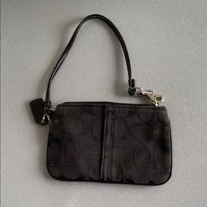Coach Black and Brown Signature Wristlet thumbnail 2