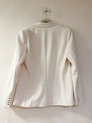 Veronica Beard Iconic Scuba Dickey Blazer Jacket in White Size 14 thumbnail 3