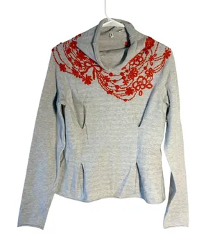 Anthropologie Moth Merino Wool Angora Sweater Boho Sz M thumbnail 1