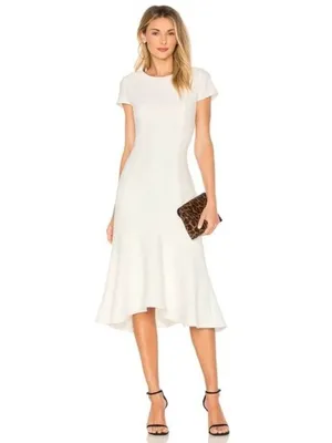 Amanda Uprichard Evalina Dress in Ivory XSmall New Womens Cocktail Sheath thumbnail 8