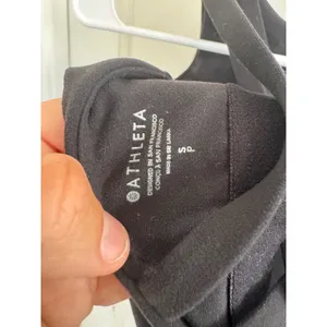 Athleta black strappy back sports bra size‎ medium thumbnail 4