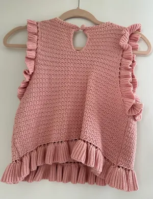 crochet pink Top thumbnail 3