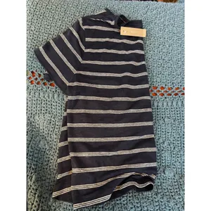 J.Crew Womens XL Linen Tee Navy Blue White Striped Short Sleeve T-Shirt NWT thumbnail 4