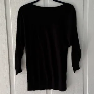 LOFT Dolman Sleeve Tunic Top Blouse Casual Comfy Black Size Medium‎ thumbnail 3