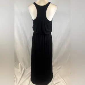Lush black jersey knit maxi dress size medium thumbnail 4