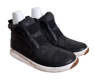 Sorel Out‎ N About III Conquest Waterproof Boots Black Leather NL3807 Womens 8.5 thumbnail 1