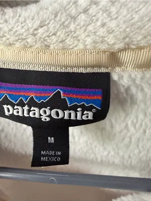 Patagonia Re-Tool Fleece Pullover Womens M Cream Beige Snap Neck Jacket thumbnail 3