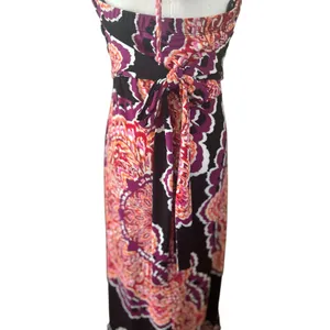 BISOU BISOU Baby Doll Boho Artsy Y2K Maxi Dress Crochet Halter 8 Michele Bonbot thumbnail 11