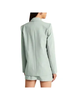 Abercrombie & Fitch Relaxed Suiting Blazer Mint Green Size M NWT Minimalist Cute thumbnail 10