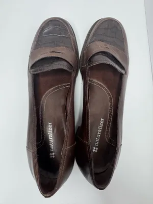 Naturalizer Brown Leather Kitten Heels Timeless Design Size 7 thumbnail 3