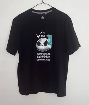 Primark Black and White Nightmare Before Christmas Jack Skellington T-Shirt thumbnail 1