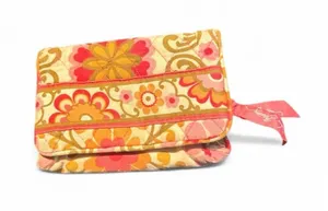 Vera Bradley Quilted Cotton Kisslock Wallet Floral Retro Kitschy Wallet 70 Style thumbnail 1