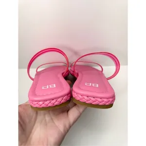 BP Viola Pink Jelly Double Strap Square Toe Slide‎ Sandals Womens 7.5M thumbnail 7
