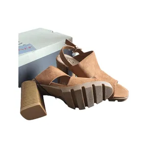 A.N.A‎ Daly Womens Cognat Brown Suede Strappy Open Toe Block Heel Sandals thumbnail 7