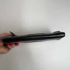 Kiss Lock Lauren Clutch Wallet Double Frame Black Vegan Faux Leather Iconic thumbnail 5
