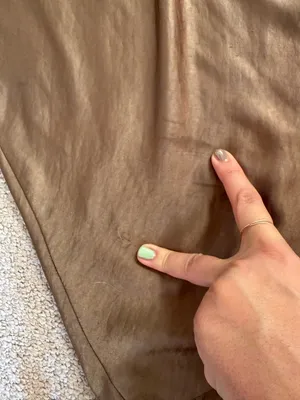 Heartloom Olive-Tone Satin Midi Slip Skirt thumbnail 4