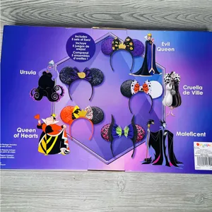 Nwt Disney villains 4 Mickey Mouse ears queen of hearts , maleficent , Ursula thumbnail 12