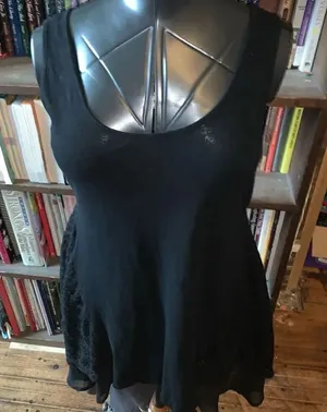 Torrid 1x flowy sleeveless boho black tunic thumbnail 1
