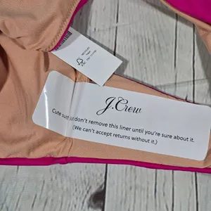 J. Crew Curved-waist cheeky‎ bikini bottom Radiant Fuchsia S NWT thumbnail 6