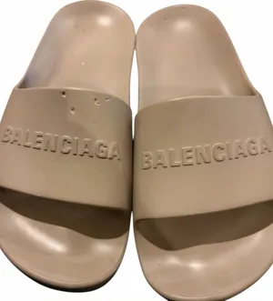 Balenciaga Slides Chunky Platform Slides Women’s Size 9 Beige Tone thumbnail 1