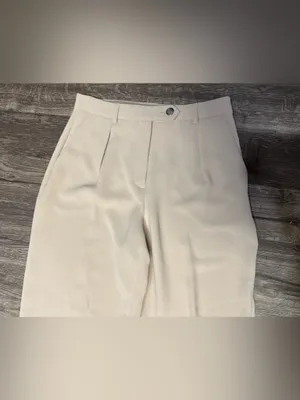 Express Super High Rise Trouser Pants Beige Ivory Size 6R thumbnail 5