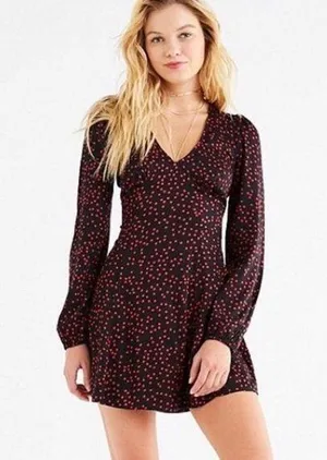Urban Outfitters fit and flare polka dot dress size medium thumbnail 1