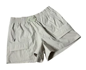 Athleta Hiking Utility Cargo Shorts Womens Medium Beige Gorpcore 463814-01 FA24 thumbnail 1
