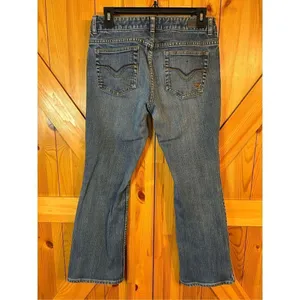 Harley Davidson jeans boot medium wash size 6 petite (4975) Blue thumbnail 4