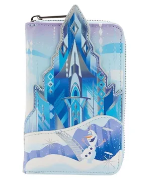LOUNGEFLY Disney Frozen Princess Castle Zip Around Wallet, New with Tag thumbnail 1