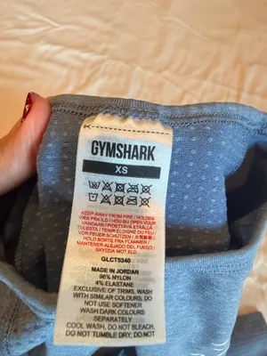 Gymshark Vital Seamless Long Sleeve Crop Top XS Blue Thumbholes Workout thumbnail 3