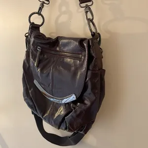 HOBO international Brown Patent Leather convertible crossbody purse thumbnail 3