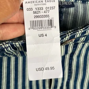 American Eagle Next Level Stretch Hi Rise Pinstripe Shorts Size 4 NWT thumbnail 5