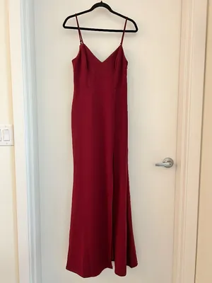Lulus Eloquent Ease Burgundy Sleeveless Mermaid Maxi Dress Prom Party Size M thumbnail 12