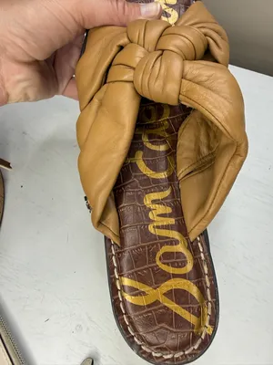 Sam Edelman Garson Slide Sandal Knotted Leather Cushioned Sz 8 thumbnail 3