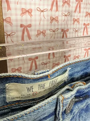 We The Free Relaxed & Destroyed Light Blue Distressed Denim Mini Skirt Classic thumbnail 3