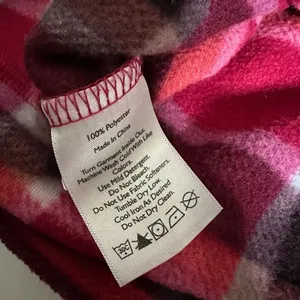 Eddie Bauer Pink/Orange Plaid Quarter Zip Fleece Pullover Sweatshirt thumbnail 9