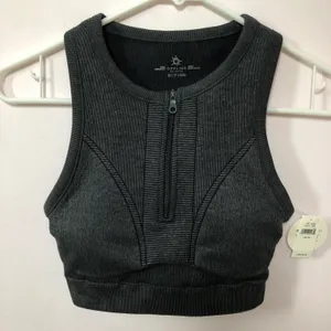 Aerie Offline Seamless Zip Longline Sports Bra thumbnail 4