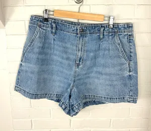 American Eagle Cotton Denim Mom Shorts Plus Size 16 thumbnail 1