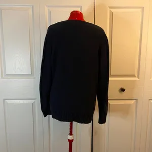 Gap Chunky Cable Knit Sweater Navy XXL thumbnail 2