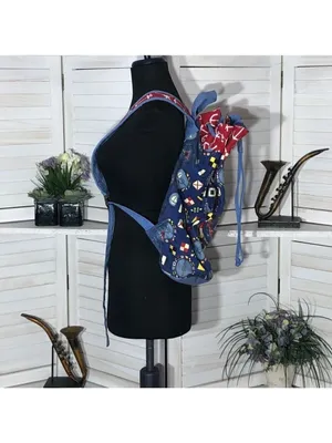 Sun N Sand Beach Cotton Anchor Backpack Red Blue thumbnail 3