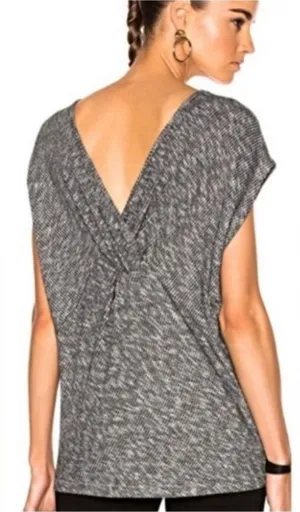 Rag & Bone Gray Twist Back Top Size Small thumbnail 1