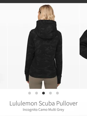 Lululemon scuba pullover hoodie camo size 8 stretch terry thumbnail 2