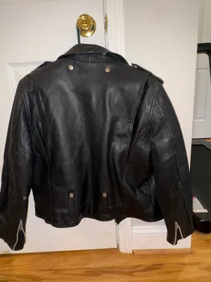 Vintage 1990’s Harley-Davidson Black Leather Motorcycle Jacket Size EU 42 w thumbnail 2