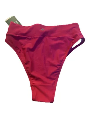 Halara Bikini Bottom -High Rise Red Women's Size Small thumbnail 3