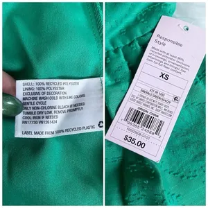 Wild Fable Emerald Green Floral Jacquard Tiered Mini Dress XS NWT Low Back‎ thumbnail 9