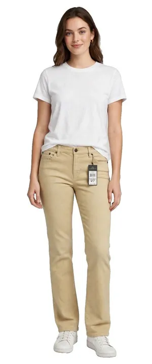 Ralph Lauren Jeans Co Womens 10 Classic Straight Slim Fit Jeans Desert Tan Khaki thumbnail 1
