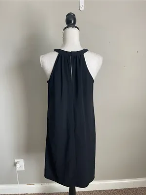 CALVIN KLEIN Black Halter Swing Dress Sz 6 thumbnail 5