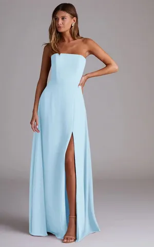 Azazie Baby Blue Bridesmaid Dress thumbnail 1