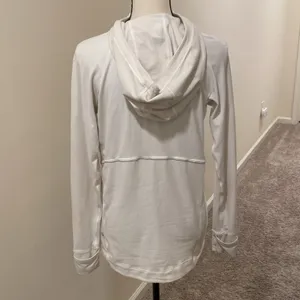 Lululemon warm stabilizer 1/2 zip hoodie Size 6 Cream Athleisure Athletic thumbnail 8